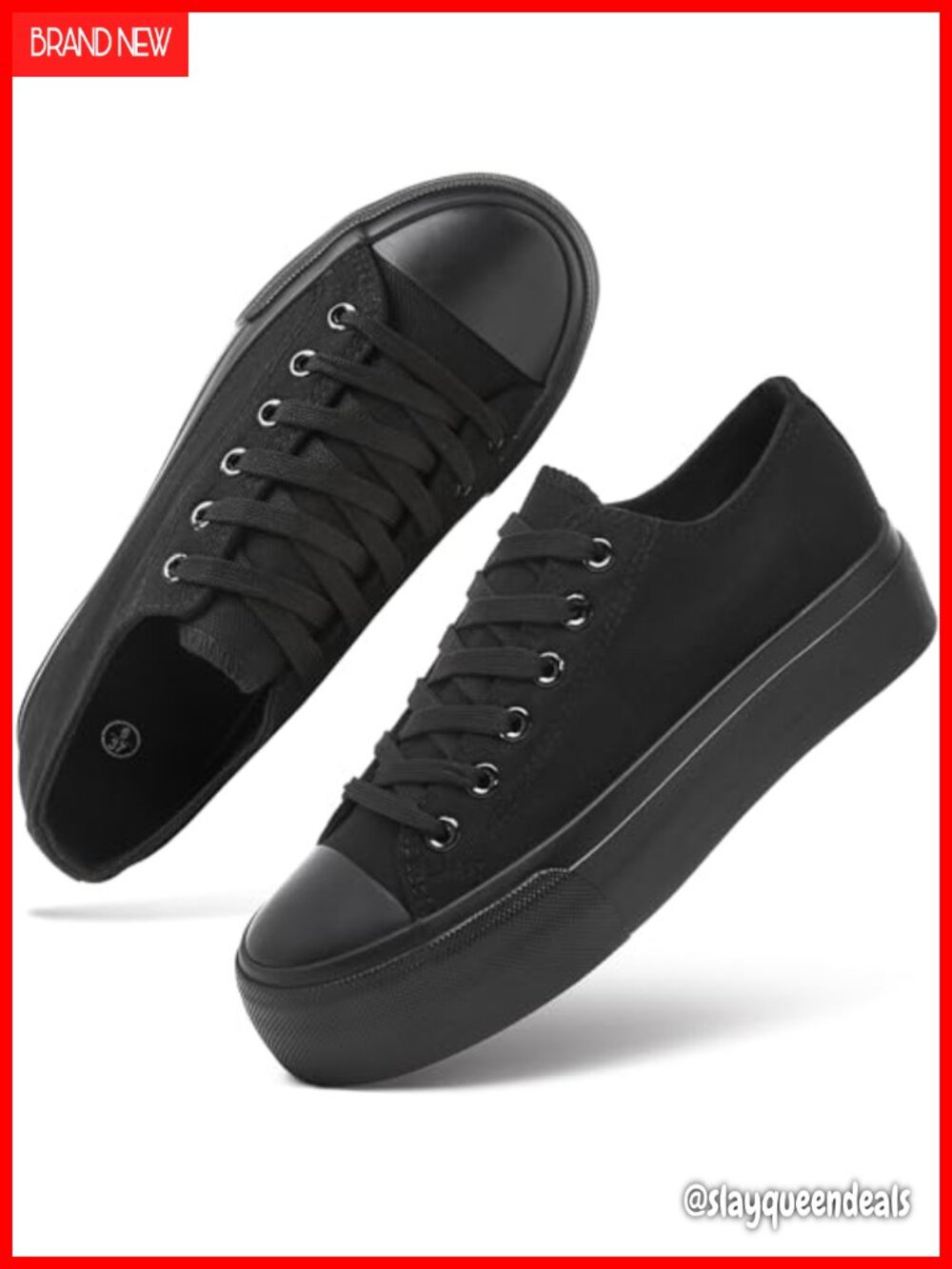 Platform Canvas Sneakers Lace-Up Tennis Shoes